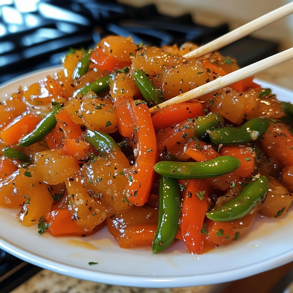 Gemüsepfanne mit Glasnudeln