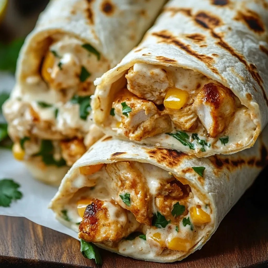 Cheesy Garlic Chicken Wraps – The Ultimate Flavor Explosion!