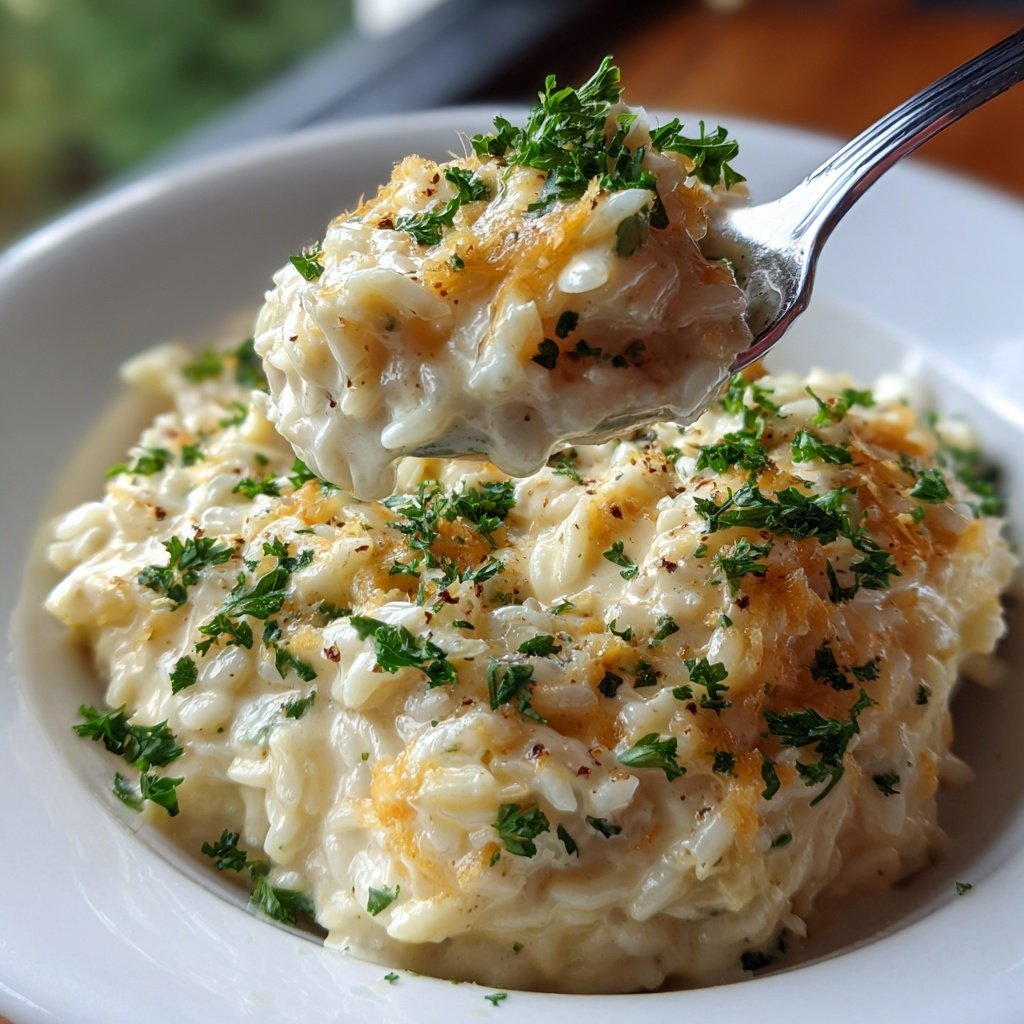 Abendessen mit cremigem Risotto