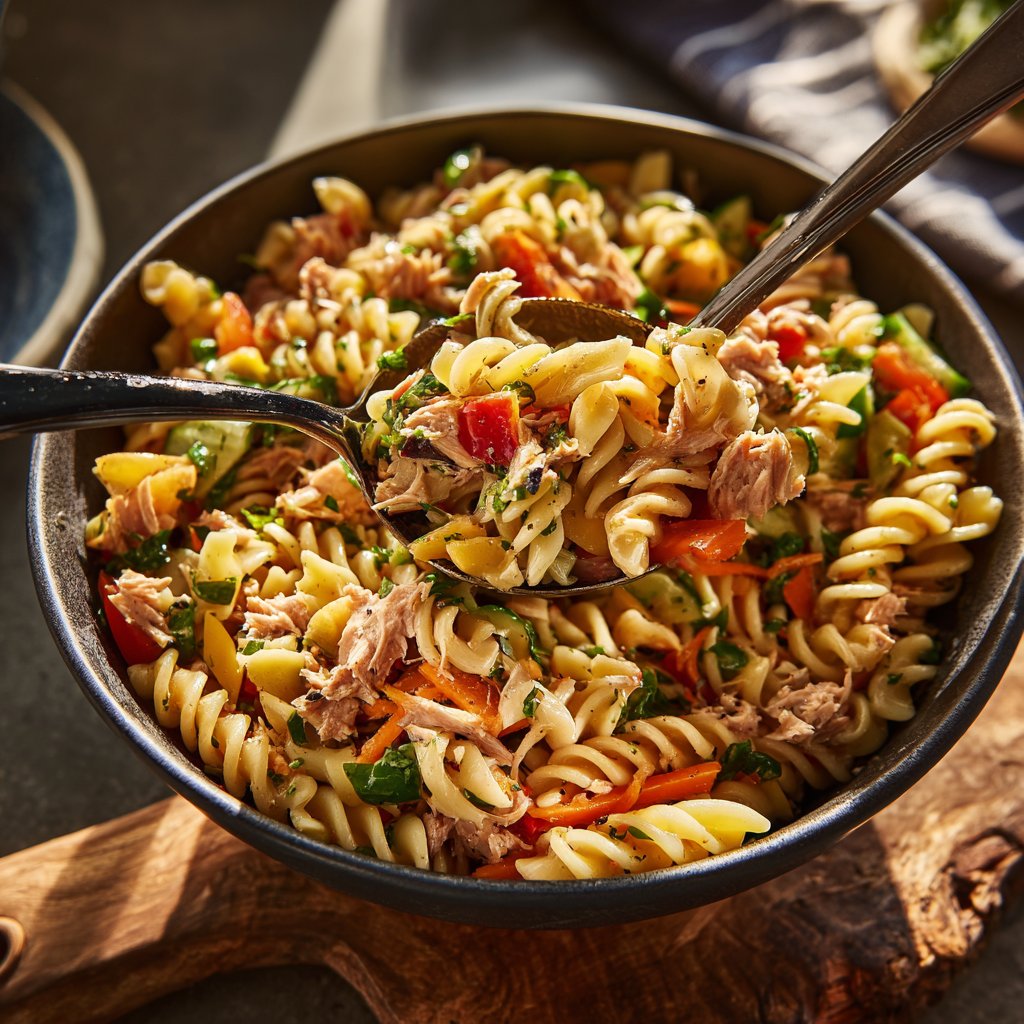 Mediterraner Nudelsalat Mit Thunfisch