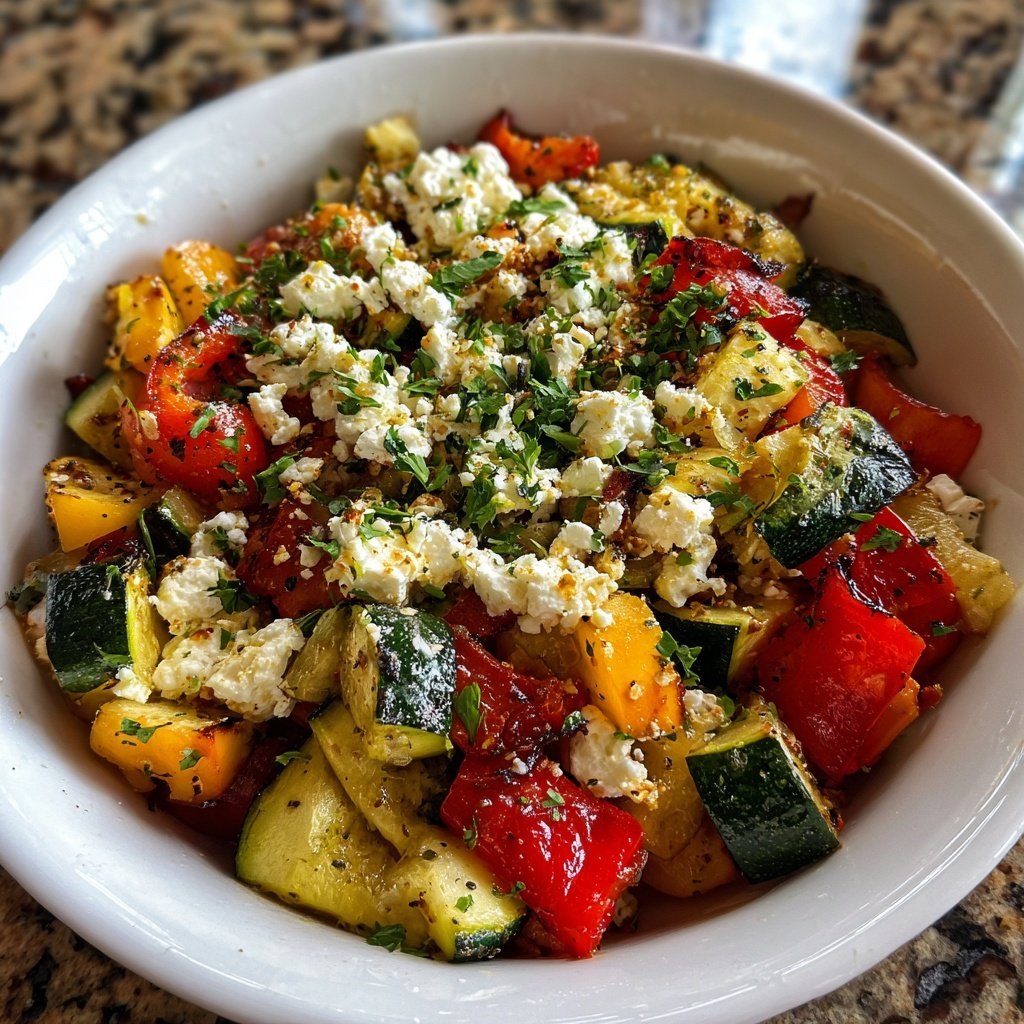 Gesund & Leicht Mediterrane Gemüsepfanne mit Feta