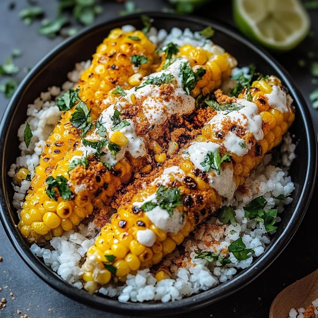 Street Corn Hähnchen Reis Bowl